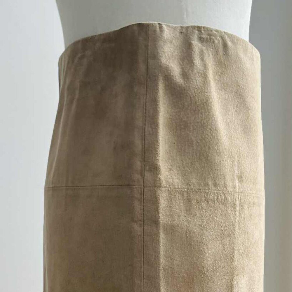 Kenneth Cole New York Sand Suede Botanical-Print Midi Skirt – US 12 - Picture 9 of 13